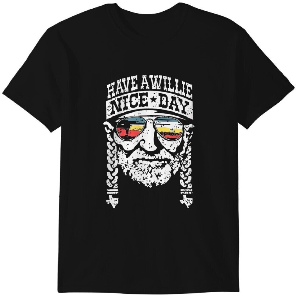Have a Willie Nice Day T-Shirt  Classic Willie Nelson Graphic Tee .